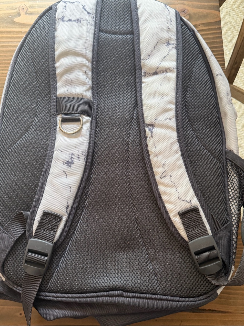 Pottery Barn Teen Marble-Print Backpack in White and Black - Picture 8 of 9